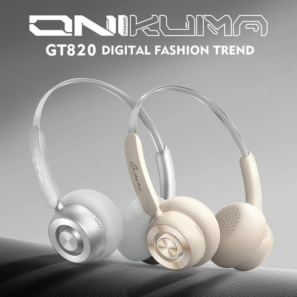 ONIKUMA GT820 Fashion Headphones Headset Headworn Bluetooth Wirelss Lightweight Headphone
