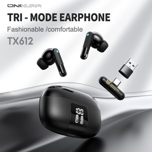 ONIKUMA TX612 Gaming Earbuds -Low Latency Gaming Headset, Hi-Fi Sound for PS5, Quest 3S/3/2, Nintendo Switch, Steam Deck