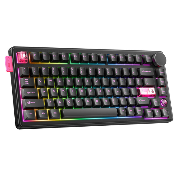 ONIKUMA MT706 81-key Triple-Mode Mechanical Keyboard - 1ms Gasket Mount for Esports